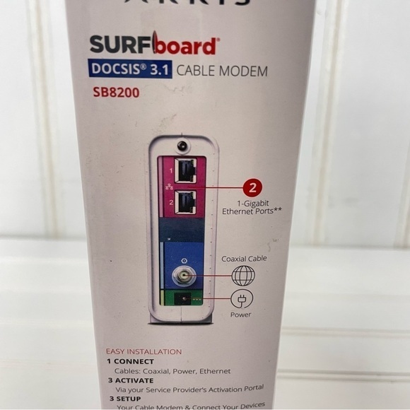 ARRIS Surfboard SB8200 DOCSIS 3.1 Cable modem 2 1GB+ Illuminate monthly fees - Picture 5 of 5